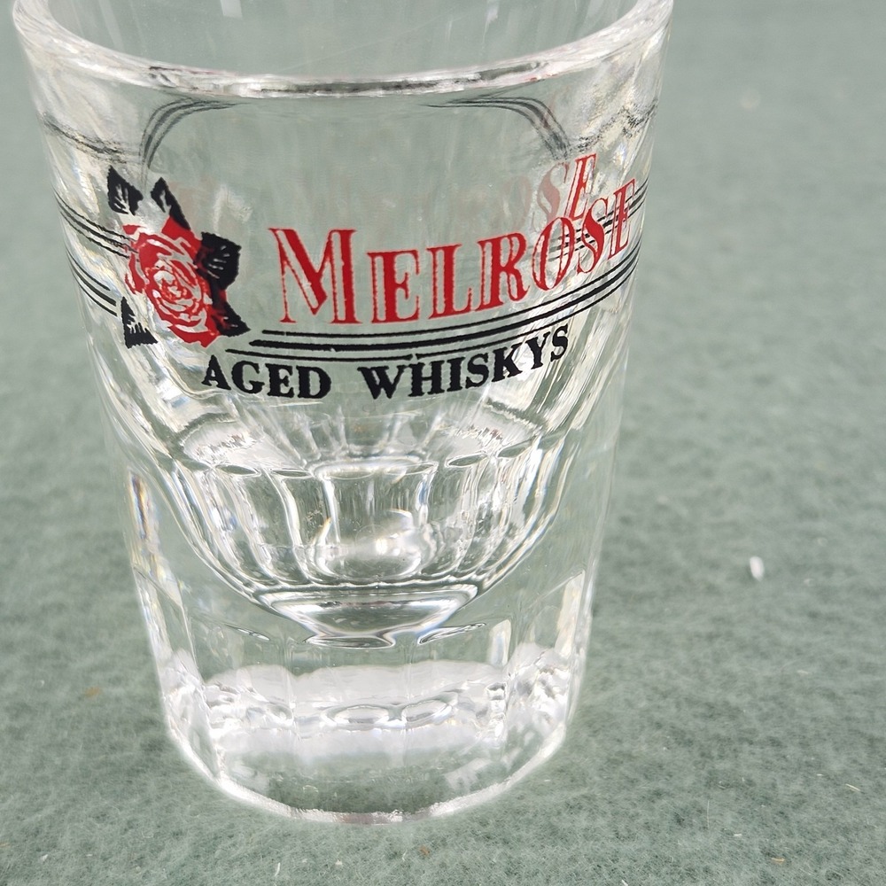 Vintage Melrose Aged Whisky Clear Shot Glass Barware